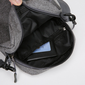 Men's Chest <b>Bag</b> Nylon Waterproof Small Crossbody <b>Bag</b> For Everyday Use Gray - Product Image 2