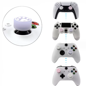 6 Stuks Lichtgevende Thumbstick Kat Klauw Siliconen <span class=keywords><strong>Joystick</strong></span> Caps Voor Nintendo Switch/Ps5/Ps4/Xbox One S Controller Duimgrepen - Product Image 1