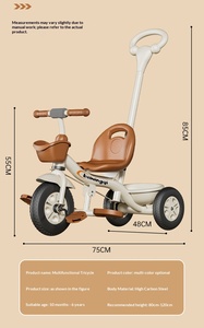 <span class=keywords><strong>Triciclo</strong></span> para Bebés BN con Marco de Acero Rojo, Ajustable y Portátil para Niños de 1 a 6 Años con Rueda Auxiliar - Product Image 4