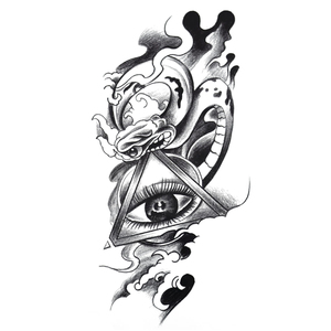 Tatuaggio Temporaneo <span class=keywords><strong>Vintage</strong></span> a Braccio Intero, Adesivi per Tatuaggi ZXY Impermeabili con Inchiostro Nero Stile Old School per Feste e Cosplay - Product Image 3