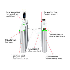 Système de contrôle d'accès intelligent de sécurité Tourniquet Sécurité électronique Intérieur Barrière à clapet automatique à grande vitesse - Product Image 3