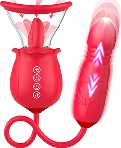 バイブレーターディルド大人をなめる女性のためのローズセックス刺激装置