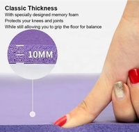 Tapis de yoga NBR écologiques de 10 mm d'épaisseur, doux, de haute qualité, prix de gros, vente chaude avec sangle de transport