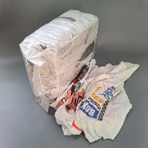 Trapos de Algodón Blancos Impresos de Alta Absorción para Uso en Talleres, Trapos de Limpieza Industriales de Algodón Blanco - Product Image 1