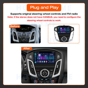 راديو سيارة فورد فوكس <span class=keywords><strong>3</strong></span> Mk <span class=keywords><strong>3</strong></span> +-multidultation multidultedia ملاحة GPS أندرويد 14 AI تحكم صوتي مشغل سيارة 4GLTE - Product Image 3