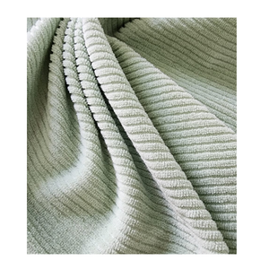Premium 250gsm Combed Cotton Corded <b>Knitted</b> Velour Fabric 80% Cotton Wholesale Ribbed Velvet Rolls - Product Image 2