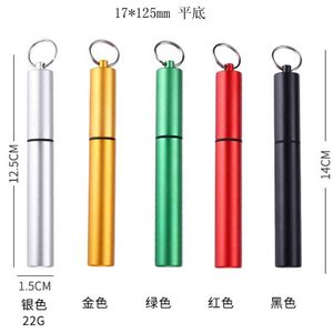 Telescopic Stainless Steel Straw Set 17x125mm Flat Bottom Reusable With Cleaning <b>Brush</b> Colorful Food Grade Washable - Product Image 3