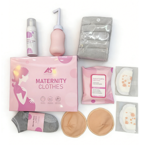 Kit de Maternidad: Calcetines, Ropa Interior de Algodón Postparto, Almohadillas de Lactancia, Toallitas Húmedas, Biberón, Espray de Espuma de Hamamelis Perineal - Product Image 2