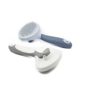Pet Grooming Brush Self Clean Automatical with Button Press Dog Cat Slicker Brush Remove Dog Hairs Pet Comb