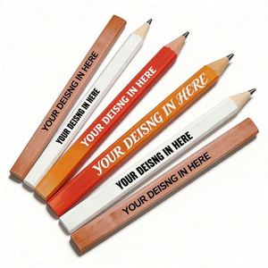 Lápiz de Carpintero de Madera de Tilo Rojo Estándar, Herramienta de Marcado para Trabajos en Madera, con Logotipo Personalizado, Regalo Promocional Personalizado al por Mayor - Product Image 1
