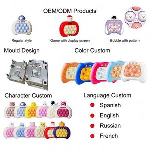 Consola de Juego Electrónica Popit de Presión Rápida, Juego de Golpear la Mula con Luz, Juego de Presión Rápida, Juguete Antiestrés para Aliviar la Ansiedad, Multicolor - Product Image 5