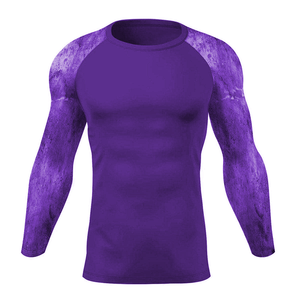 Camiseta de compresión de poliéster de alta calidad, transpirable, para gimnasio, deportes, capa base, manga corta, transpirable, de secado rápido. - Product Image 5