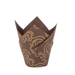 Pour LOKYO tasse en papier de cuisson jetable emballage de gâteau étanche à l'huile et tasse à muffins tulipe pour hamburger de nouilles aux biscuits pour les fêtes de <span class=keywords><strong>mariage</strong></span> - Product Image 1
