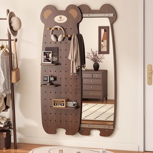 Nhà sản xuất bán gỗ trang trí nội thất gương với Hidden trượt thâm nhập thiết kế lỗ tường gương - Product Image 1