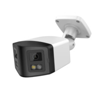 Vikylin HIK Compatible 4MP Lente dual Cámara IP panorámica IR y ColorVu Audio bidireccional Detección humana Ranura para tarjeta SD Plug & Play HIK NVR