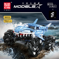 Mould King 18032 McWheel Monster Truck Megalodon, modèle de construction en blocs, jouet MOC, briques créatives, puzzles, cadeaux pour adultes