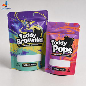 Sacs refermables personnalisés en Mylar avec fermeture éclair pour bonbons, gommes, biscuits, snacks et emballages alimentaires avec logo - Product Image 4