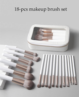 Ensemble de pinceaux de maquillage professionnels avec logo personnalisé Trousse de maquillage Poudre Blush Fond de teint Highlight Fard à paupières Sourcils Lèvres Kit de maquillage