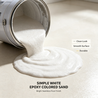 Peinture de sol autolissante époxy écologique à sable coloré, application par truelle, finition sans joint, imperméable et antidérapante