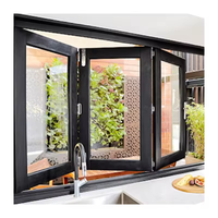 Ventana Plegable Horizontal de Aluminio Beigeman para Balcón con Doble Vidrio Aislante Insonorizado para Cocina y Hotel