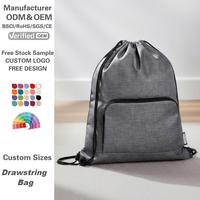 Sac à dos en polyester recyclé 80 g/m² avec logo personnalisé, idéal pour le marathon, emballage souvenir, sac de sport, gym, sac à cordon en RPET non tissé