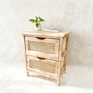 Armoire de rangement classique en rotin et bois massif, <span class=keywords><strong>tiroir</strong></span> en bois, chambre à coucher, salon, salle à manger, décoration d'intérieur - Product Image 2
