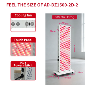REDSKY 5 longueurs d'onde 320 LED Minuteur pulsé Corps entier 1500W Appareil <span class=keywords><strong>infrarouge</strong></span> Panneau de luminothérapie LED rouge <span class=keywords><strong>Lampe</strong></span> - Product Image 4