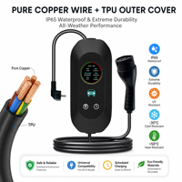 Chargeur portable pour véhicule électrique 7 kW 32 A SAE J1772 Type 1, station de recharge pour véhicule électrique de niveau 2 EVSE, NEMA 14-50 240 V pour Tesla Chevy