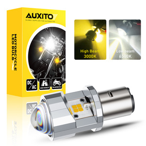 Auxito BA20D H6 LED ไฟหน้ารถจักรยานยนต์หลอดไฟ3000LM 6000K 3000K สีขาวอำพันคู่สี Hi-Lo บีมพลังงานสูง - Product Image 5