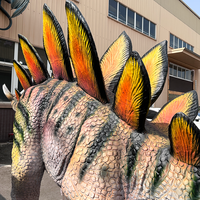 Modèle de dinosaure animatronique réaliste grandeur nature en métal pour une utilisation en intérieur/extérieur dans les centres commerciaux et les parcs d'aventure