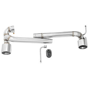 Für 2013-2016 BMW 1er Serie 118i F20 <span class=keywords><strong>M</strong></span> Heckdiffusor Doppel-Auspuffblenden 304 Edelstahl Schalldämpfer-Endstücke Silber SYPES - Product Image 1