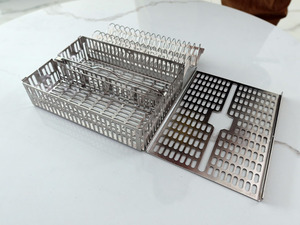 Laboratory Disinfection 316 Stainless Steel Wire Metal Sterilization Basket with Closing Lid Used for <strong>Pathological</strong> <strong>Analysis</strong> - Product Image 3