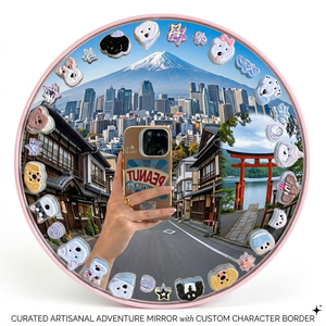 Kawaii Cartoon Dog Acrylic <b>Handheld</b> <b>Mirror</b> Cute Portable Round Shatterproof Makeup <b>Mirror</b> for Girls Gift and Photo Props - Product Image 4