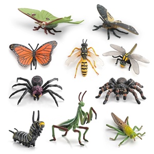 Modè<span class=keywords><strong>les</strong></span> d'<span class=keywords><strong>insectes</strong></span> et d'animaux de la forêt tropicale simulés, décorations solides : araignée venimeuse, frelons, mantes, sauteurs - Product Image 5