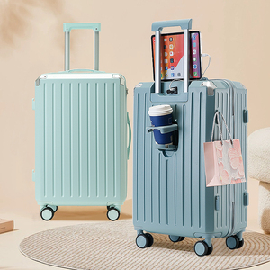 Bán buôn vali ABS chàng trai cán trường hợp đa chức năng Vali Vali kéo xe đẩy Túi 20 24 28 inch túi xe đẩy hành lý đặt - Product Image 3