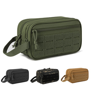Sac de toilette tactique imperméable YUEMAI personnalisé en vert OD, kaki, noir, camouflage, avec système MOLLE - Product Image 1