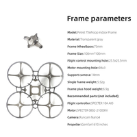 Drone Whoop HGLRC Petrel 75 V2 Brushless - Drone de course FPV d'intérieur pour débutants, entraînement des adolescents et vol freestyle