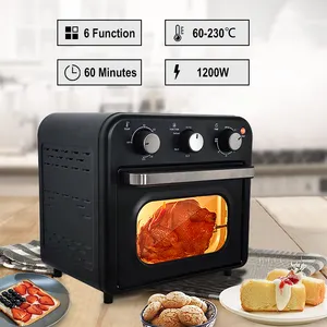 Freidora de aire multifunción de 16L, horno sin aceite, doble acristalamiento, ventana, freidora de aire