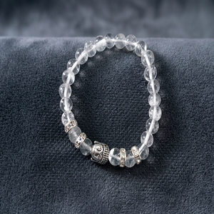Bracelet Bouddha en Cornaline Rouge Fait Main, Perles de Pierres Précieuses, Breloque Tête Ronde en Argent, Thème Bouddhisme, Cadeau de Fête, Bijou Artisanal - Product Image 3