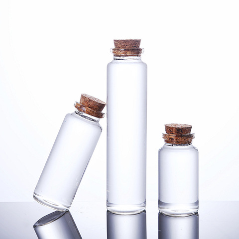 Bayonet 30mm Mini High Borosilicate Glass Bottle Transparent Drift Bottle test Tube Bottle With Cork Support Customization