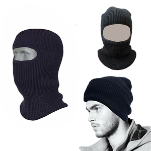 Double Layers One Holes Open <strong>Face</strong> Full <strong>Face</strong> Cover Ski <strong>Mask</strong> Knitted Winter Balaclava for <strong>Skiing</strong> Cycling Outdoor Cold Store - Product Image 2