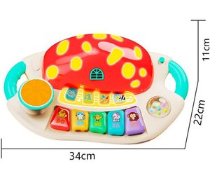 Cartoon Mushroom <b>Music</b> Piano Multifunction Function <b>Music</b> and Lights Keyboard <b>Instrument</b> Toy - Product Image 6