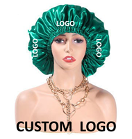 Bonnet de douche de luxe en soie, grand format, réutilisable, ajustable, imperméable, doublé satin, double couche, pour femme, cyclisme, pêche, fête