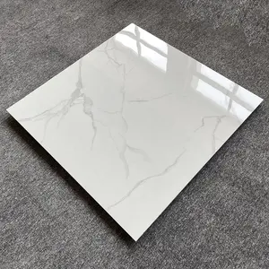 Cheapest 800 X800 Glossy High Gloss White Marble Polished Porcelain Floor Tile Made In China