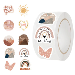 Autocollants de dessins animés rétro style bohème pour journaux et coques de téléphone - Feuilles de vinyle autocollantes pour la décoration - Product Image 1