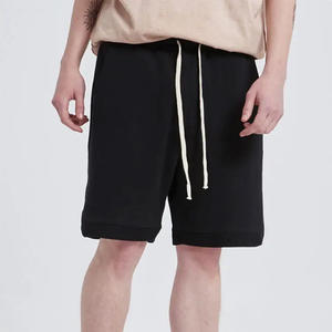 Shorts décontractés surdimensionnés vintage AR7608 2024 pour hommes, logo personnalisé, 320GSM, coton sport d'été, 100% motif uni - Product Image 5