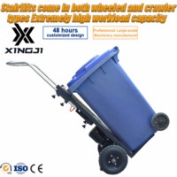 Chariot Électrique Pliable pour Escaliers, Capacité 150 kg, Batterie au Lithium, Roues TPR, Plateforme de Transport Domestique