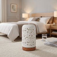 Diffuseur d'arômes et humidificateur d'air Star Moon, machine d'aromathérapie électrique domestique écologique en céramique avec lumière LED nocturne