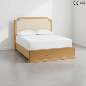 <span class=keywords><strong>Lit</strong></span> rembourré minimaliste français moderne en bois <span class=keywords><strong>de</strong></span> chêne massif, taille Queen ou King, avec tête <span class=keywords><strong>de</strong></span> <span class=keywords><strong>lit</strong></span> élégante et rembourrée, pour mobilier <span class=keywords><strong>de</strong></span> chambre principale - Product Image 2