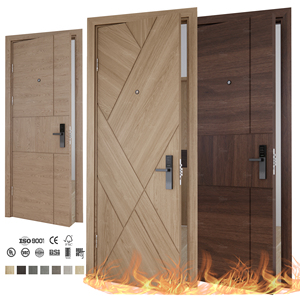 <strong>Engineered</strong> Manufacturer of Interior <strong>Wooden</strong> Doors EN BS CE Certified Internal Fire-Rated Timber Door - Product Image 1
